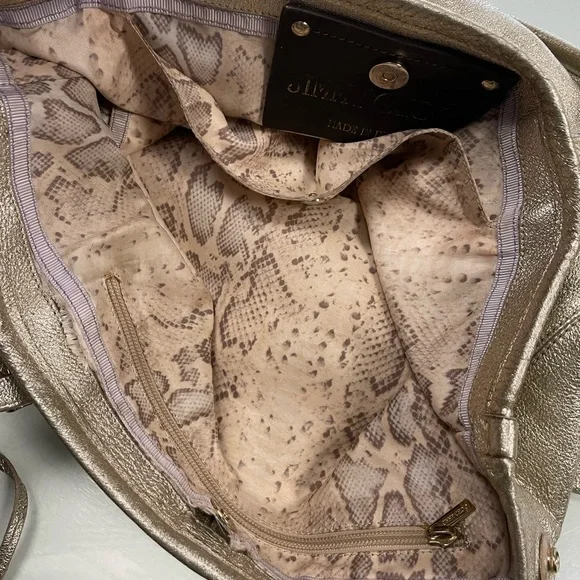 Women’s Vintage Leather Jimmy Choo Sparkly Large Purse 👛 Bag Pre Owned Used - Picture 13 of 16